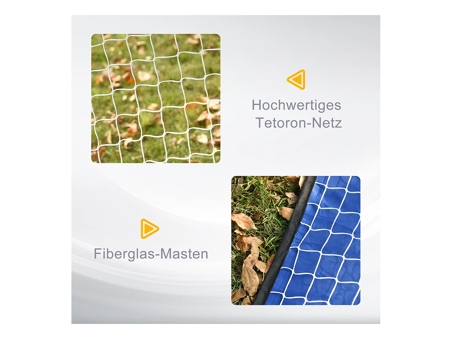 But de football Pop-Up, 2 pièces, portable et pliable, avec sac de transport, bleu (123x80x80 cm)