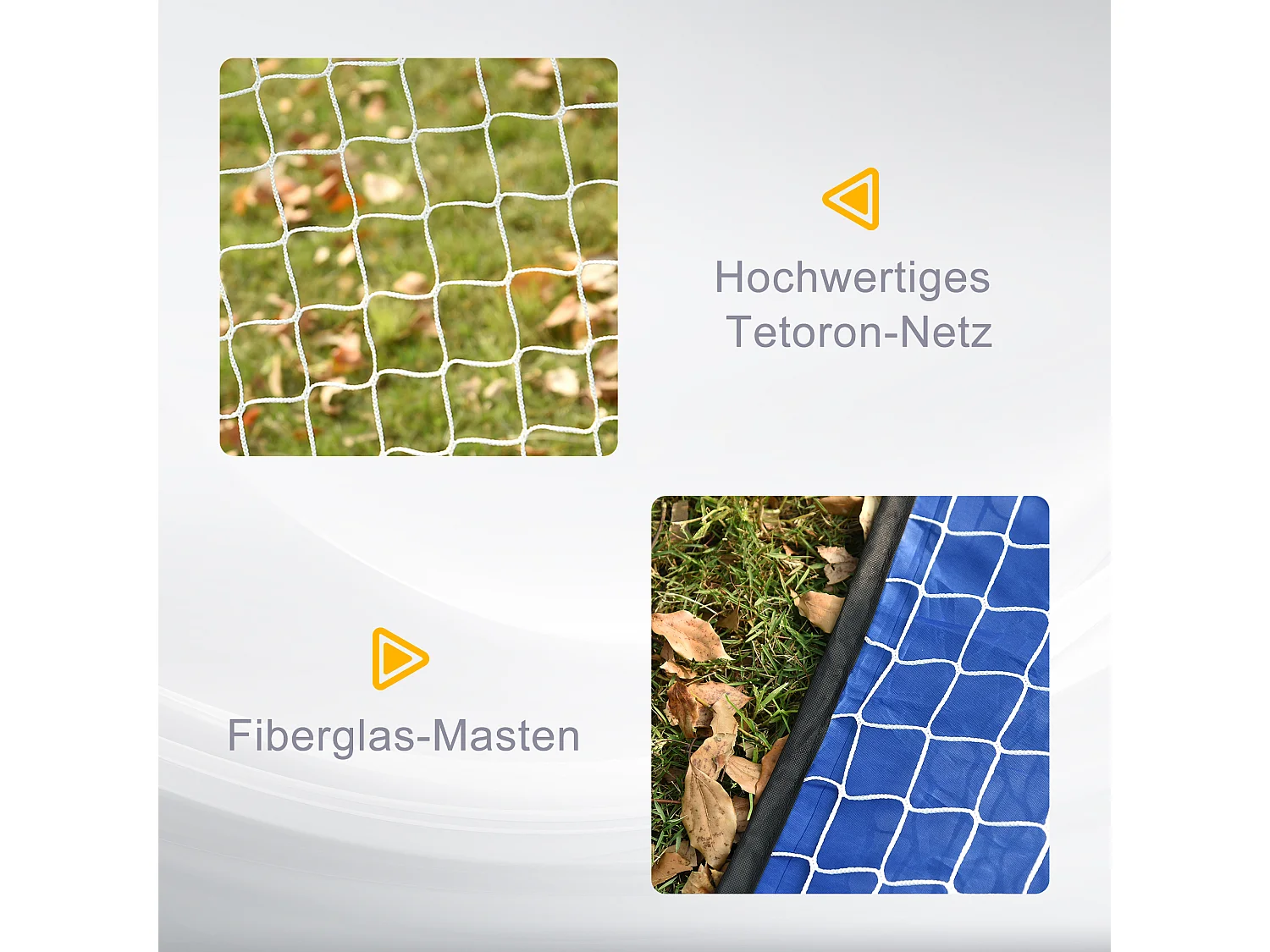 But de football Pop-Up, 2 pièces, portable et pliable, avec sac de transport, bleu (123x80x80 cm)