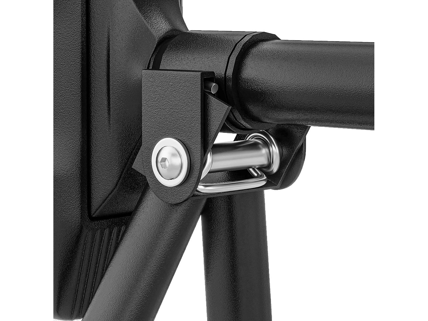 Barre de traction réglable pour cadre de porte, support triangulaire, plastique, noir (79-98x7.5x15cm)