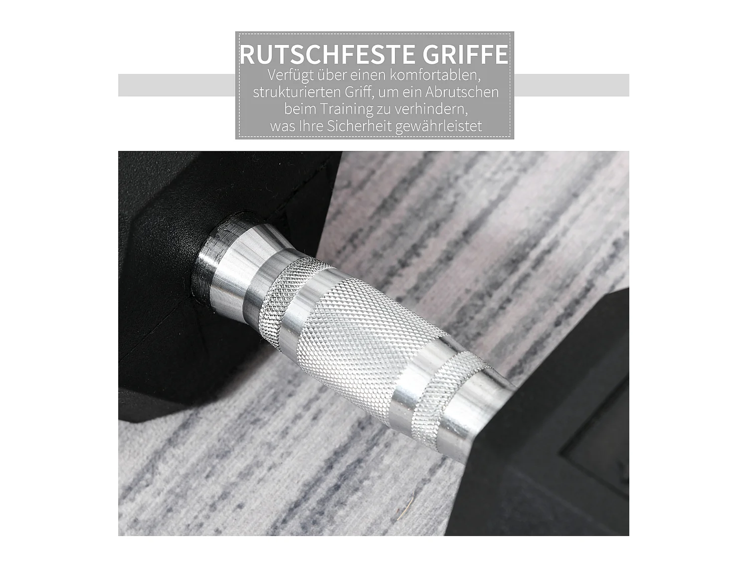 Haltère Hexagonale 15 kg, Métal et Caoutchouc, Noir (15.5x15.5x33.6 cm)