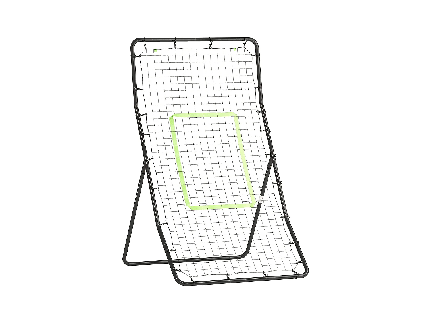 Rebounder de Football, Mural de Rebond en Métal et PE, Noir (75x126 cm)