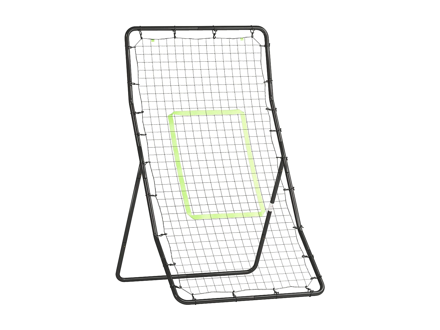 Rebounder de Football, Mural de Rebond en Métal et PE, Noir (75x126 cm)
