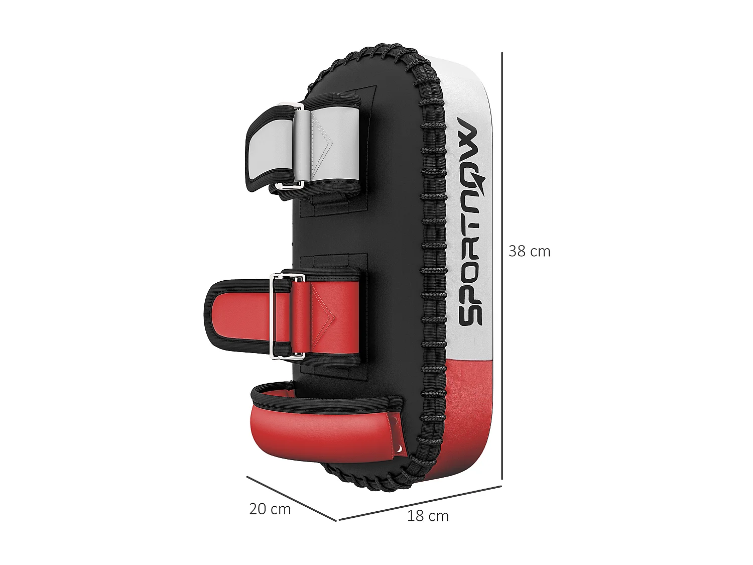 Gants de frappe Muay Thai, pour entraînement et fitness, simili cuir, noir (38x20x18 cm)