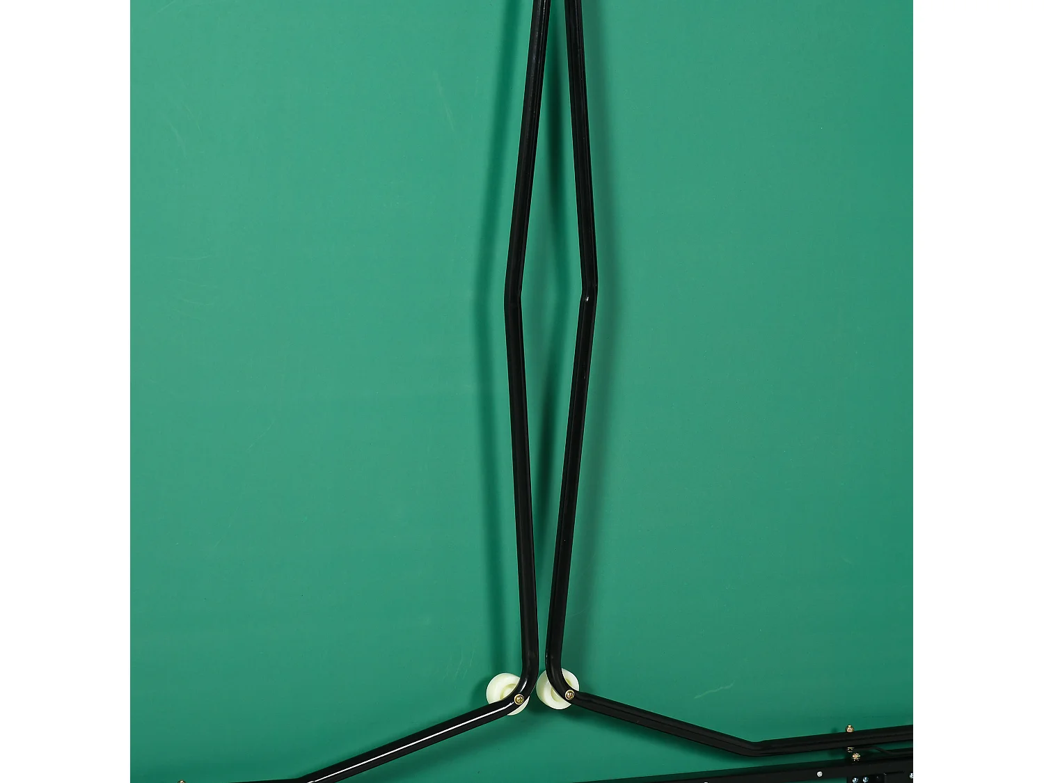 Table de ping-pong pliable intérieur/extérieur, MDF, vert, avec roulettes et accessoires (274x152.5x76 cm)