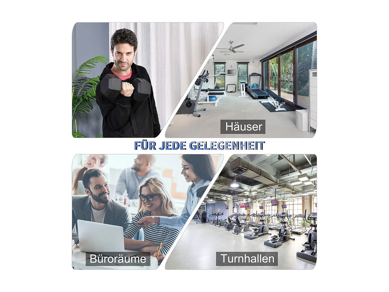 Haltères Hexagonaux en Métal 17.5 kg, avec Poignée Ribelée, Noir (16.2x16.2x34.6 cm)