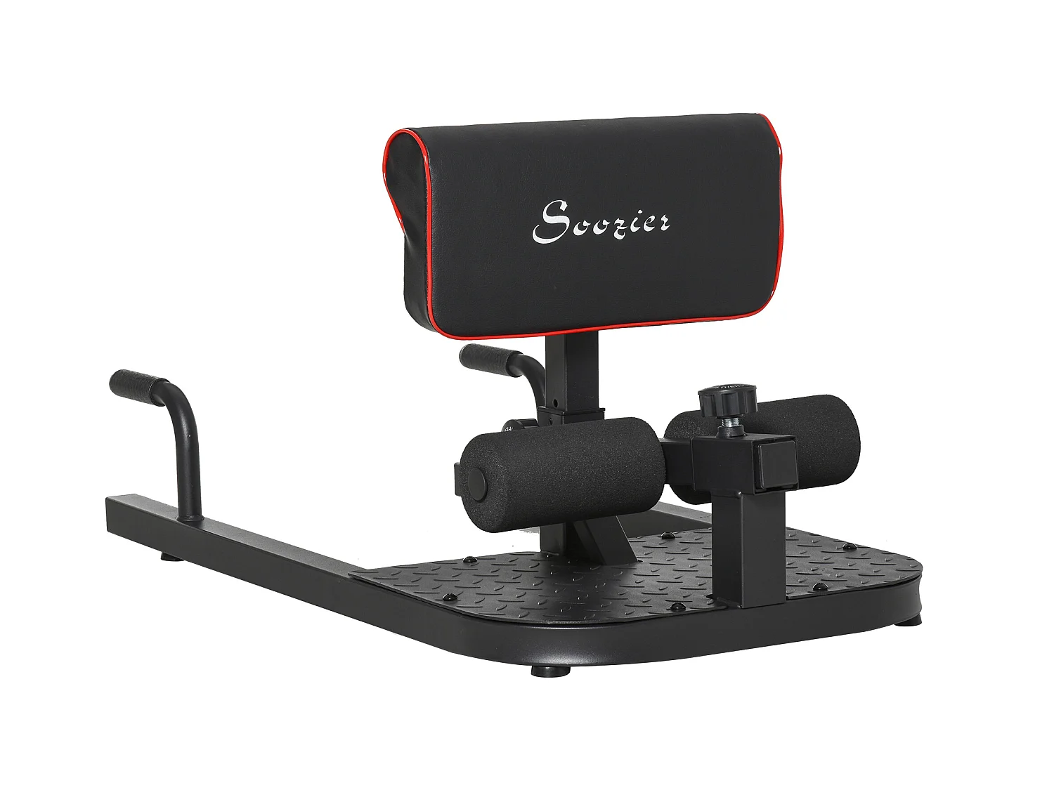 Banco de entrenamiento 3 en 1 ajustable de acero negro para sentadillas, abdominales y flexiones (50 x 97 x 56,5-98 cm)