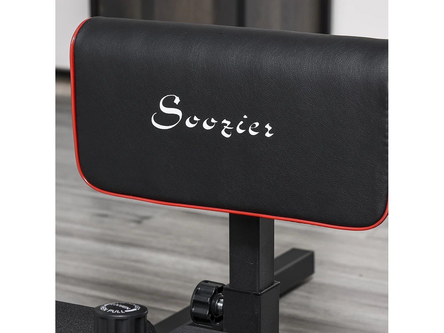 Banc d'entraînement 3 en 1 réglable, acier, noir, pour sissy squats, abdominaux et pompes (50x97x56.5-98 cm)