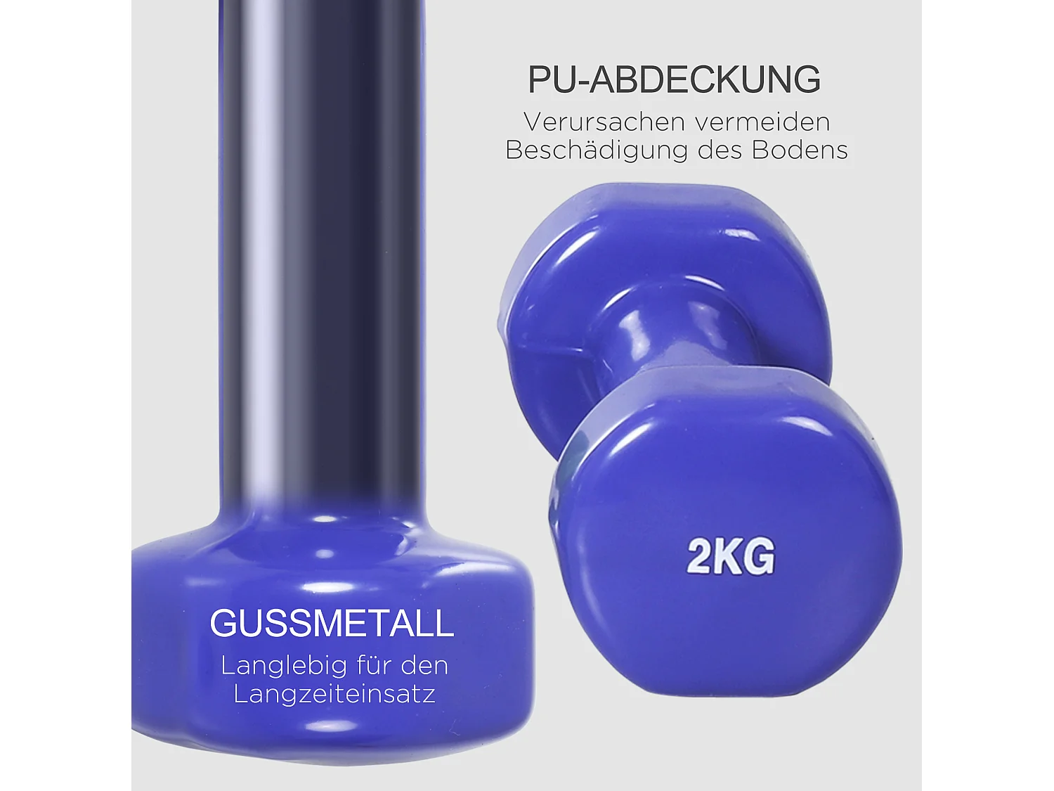 Set de haltères ajustables 10 kg, 4 paires de poids, avec étui de rangement, métal et plastique, noir (41x30x8 cm)