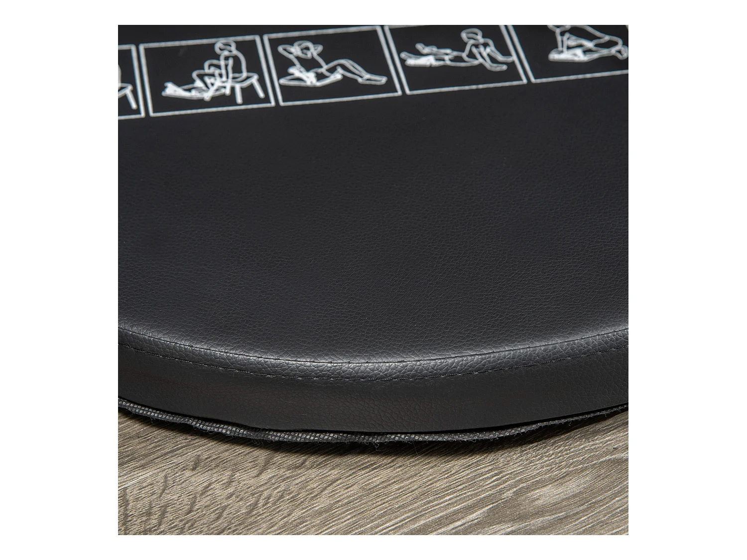 Appareil de musculation abdominal pliable, réglable, acier, noir (55x42x11-32cm)