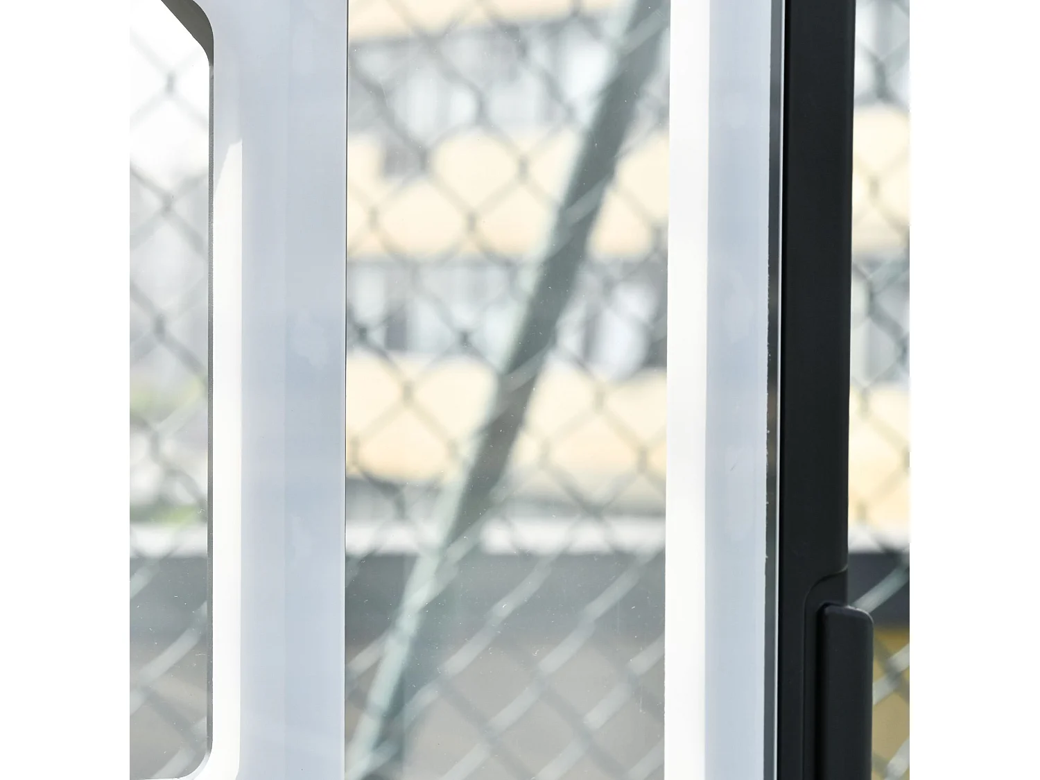 Panier de basket réglable en hauteur pour extérieur, cadre en acier, PVC, noir, avec roues (83x75x206-260cm)