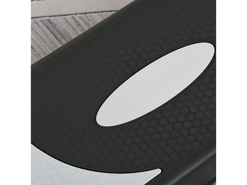 Stepper d'aérobic réglable en hauteur 10/15/20 cm, plastique robuste, noir, antidérapant (80x31x20 cm)