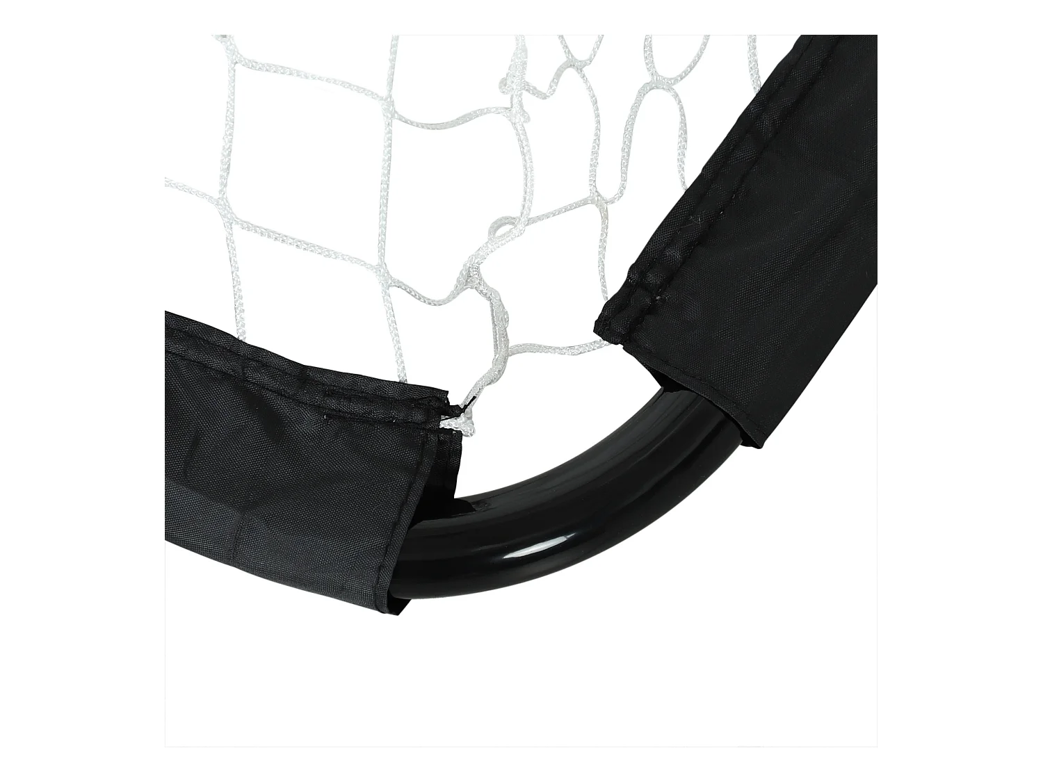 Ensemble de 2 buts de football pliables, cadre en métal, pour enfants et adultes, idéal pour le jardin, noir (90x36x60 cm)