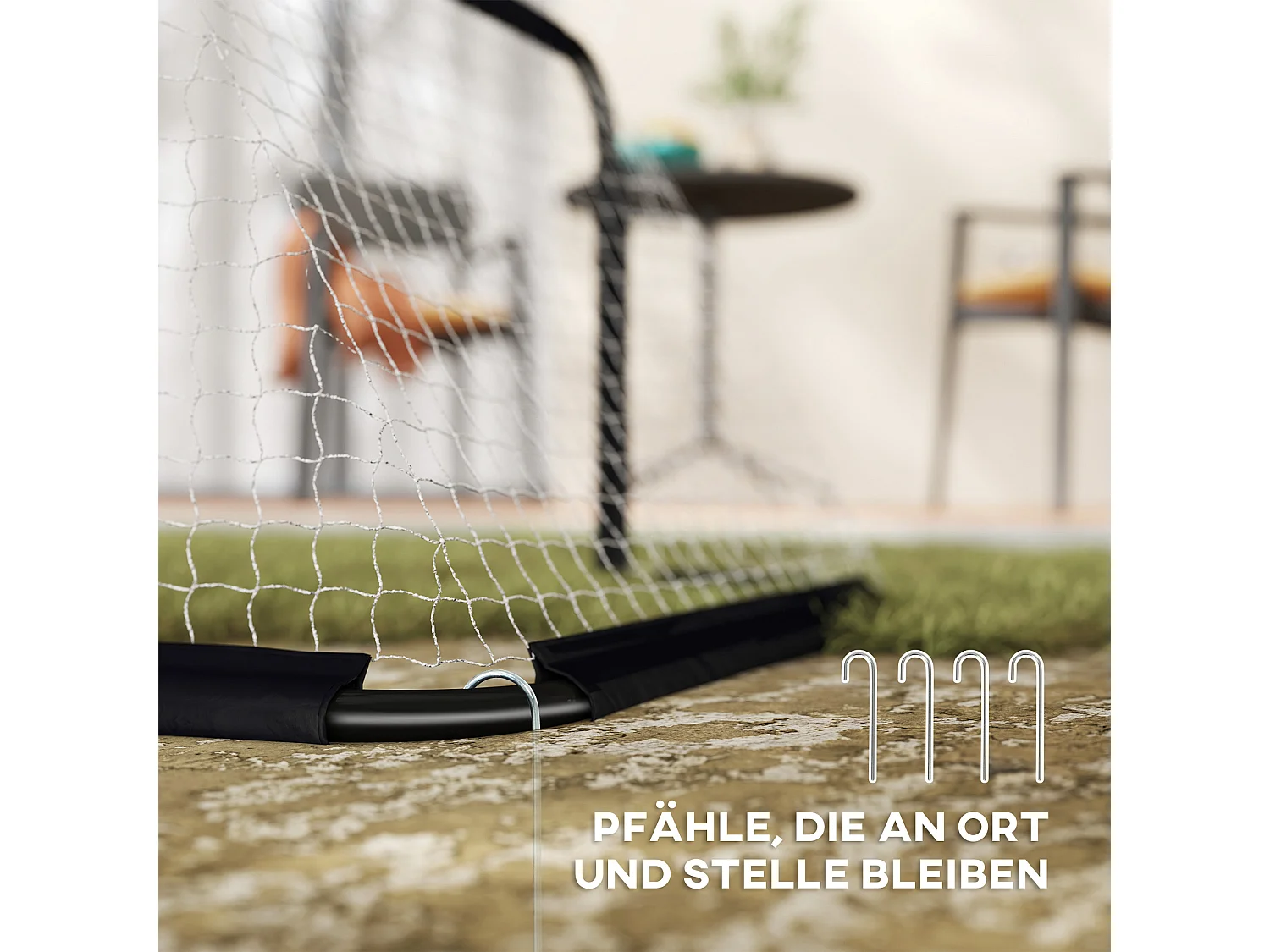 Ensemble de 2 buts de football pliables, cadre en métal, pour enfants et adultes, idéal pour le jardin, noir (90x36x60 cm)