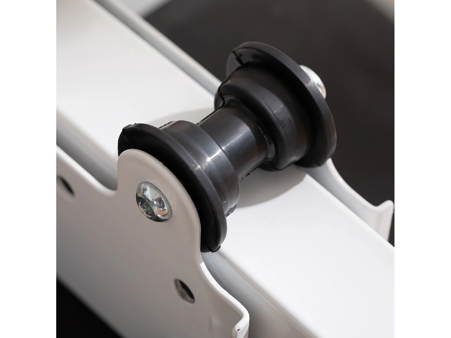 Banc d'entraînement abdominal 2-en-1 réglable avec écran LCD, acier, blanc et gris (117x46x70 cm)