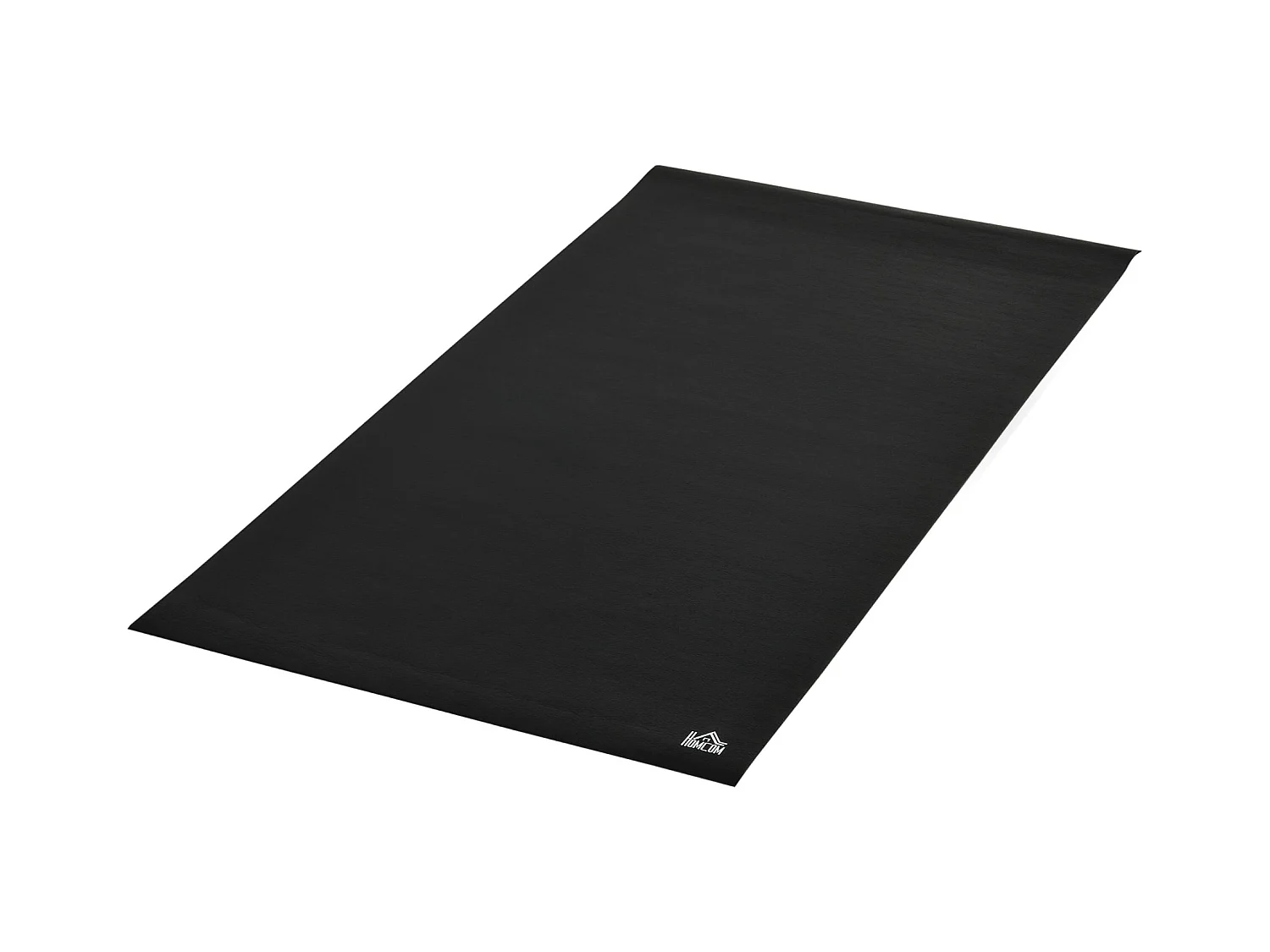 Tapis de protection pour équipement fitness, antidérapant et réducteur de bruit, PVC, noir (180x90x0.6cm)