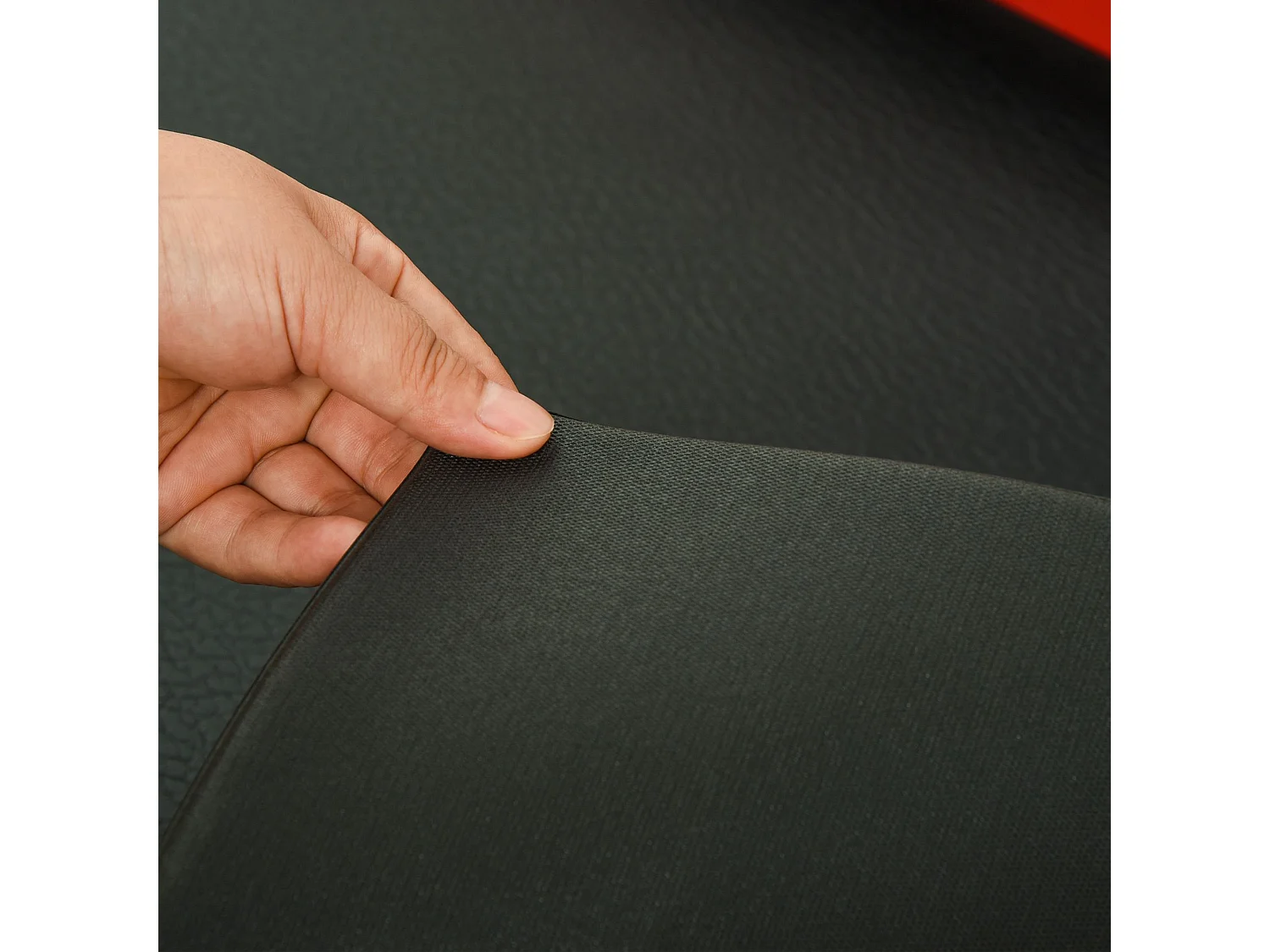 Tapis de protection pour équipement fitness, antidérapant et réducteur de bruit, PVC, noir (180x90x0.6cm)