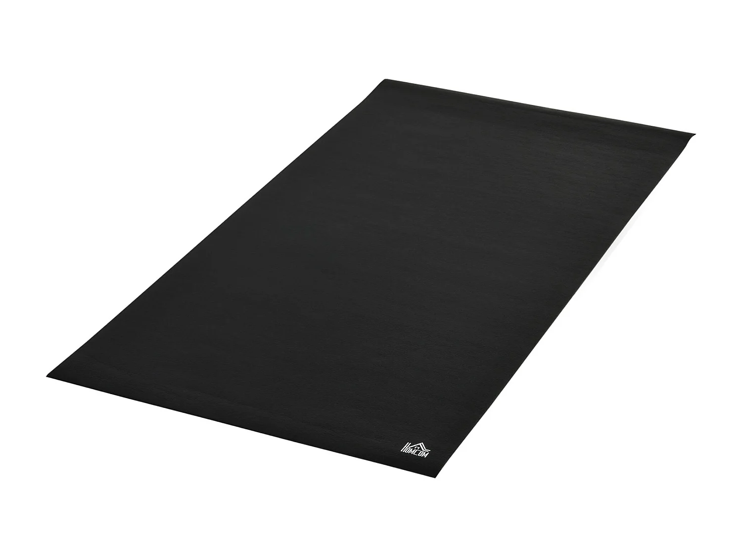 Tapis de protection pour équipement fitness, antidérapant et réducteur de bruit, PVC, noir (180x90x0.6cm)