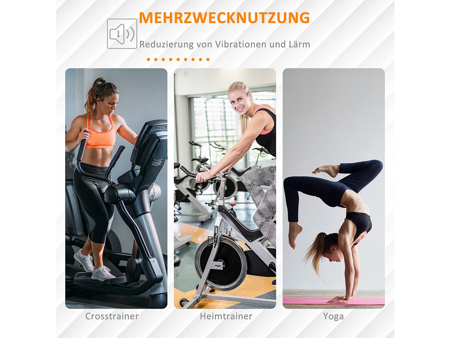 Tapis de protection pour équipement fitness, antidérapant et réducteur de bruit, PVC, noir (180x90x0.6cm)