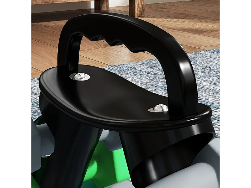 Juego de mancuernas hexagonales, 6 piezas con soporte, de metal, multicolor (42x10x30 cm)