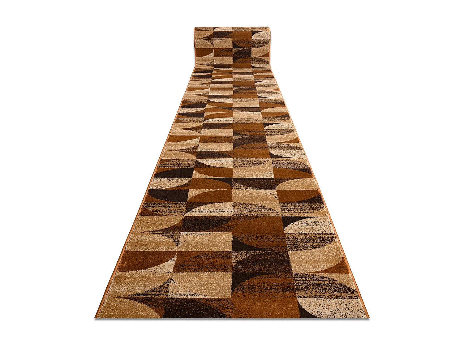 Läufer ROYAL H387 GEOMETRISCH braun / senf 100x910 cm