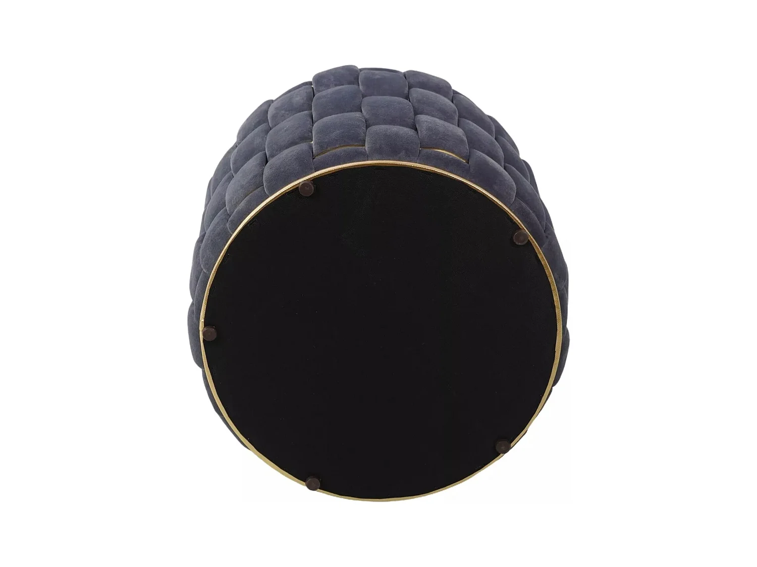 Sgabello Tiara/Rivestimento in velluto/Rotondo/Spazio di archiviazione/Grigio