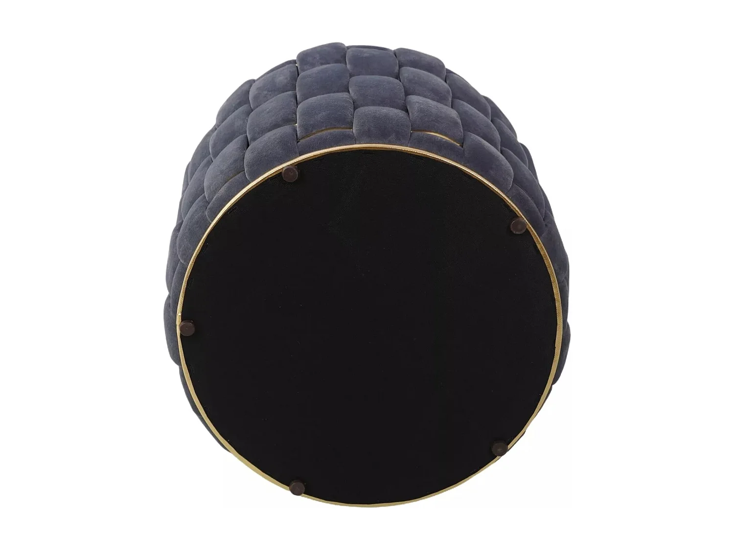 Sgabello Tiara/Rivestimento in velluto/Rotondo/Spazio di archiviazione/Grigio