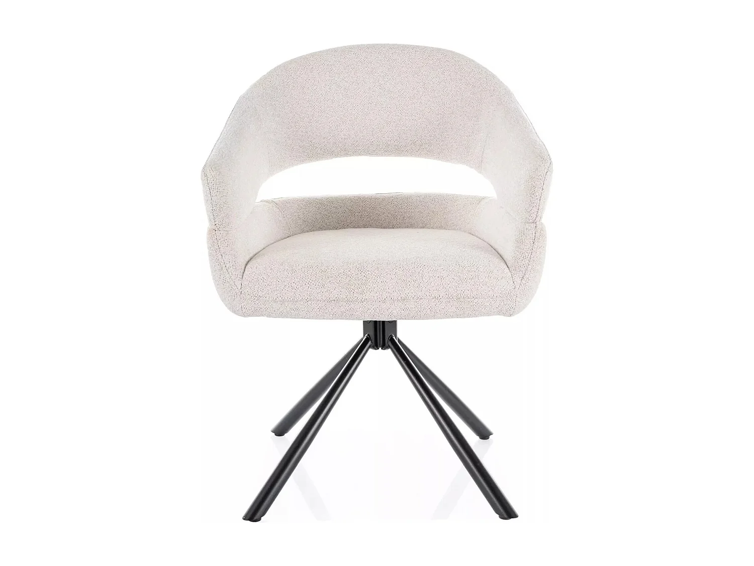 Sedia Borgo/Rotazione di 180 gradi/Rivestimento in tessuto metallico/Beige