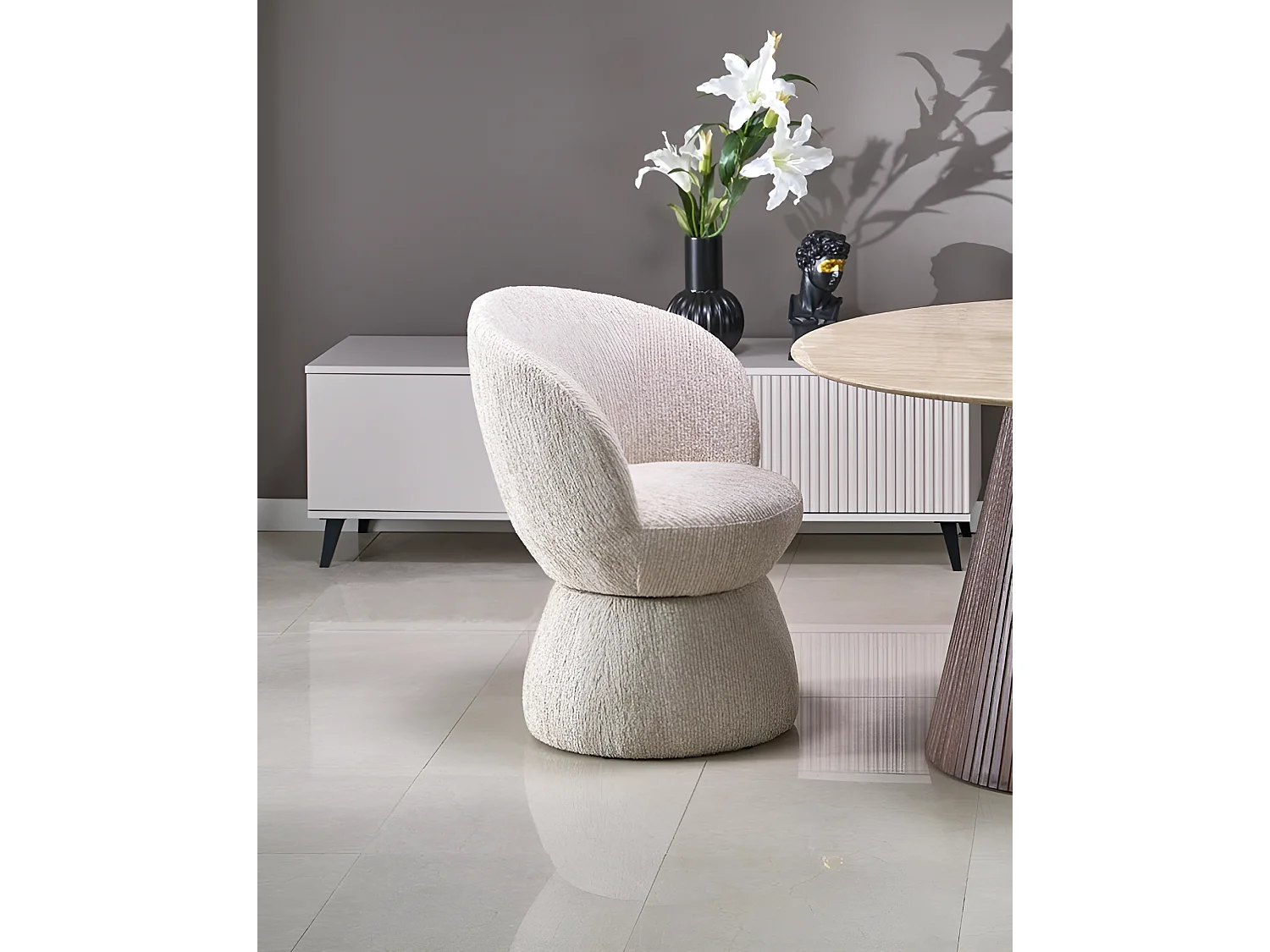 Stuhl K581/Stoffbezug/Drehfunktion/Beige