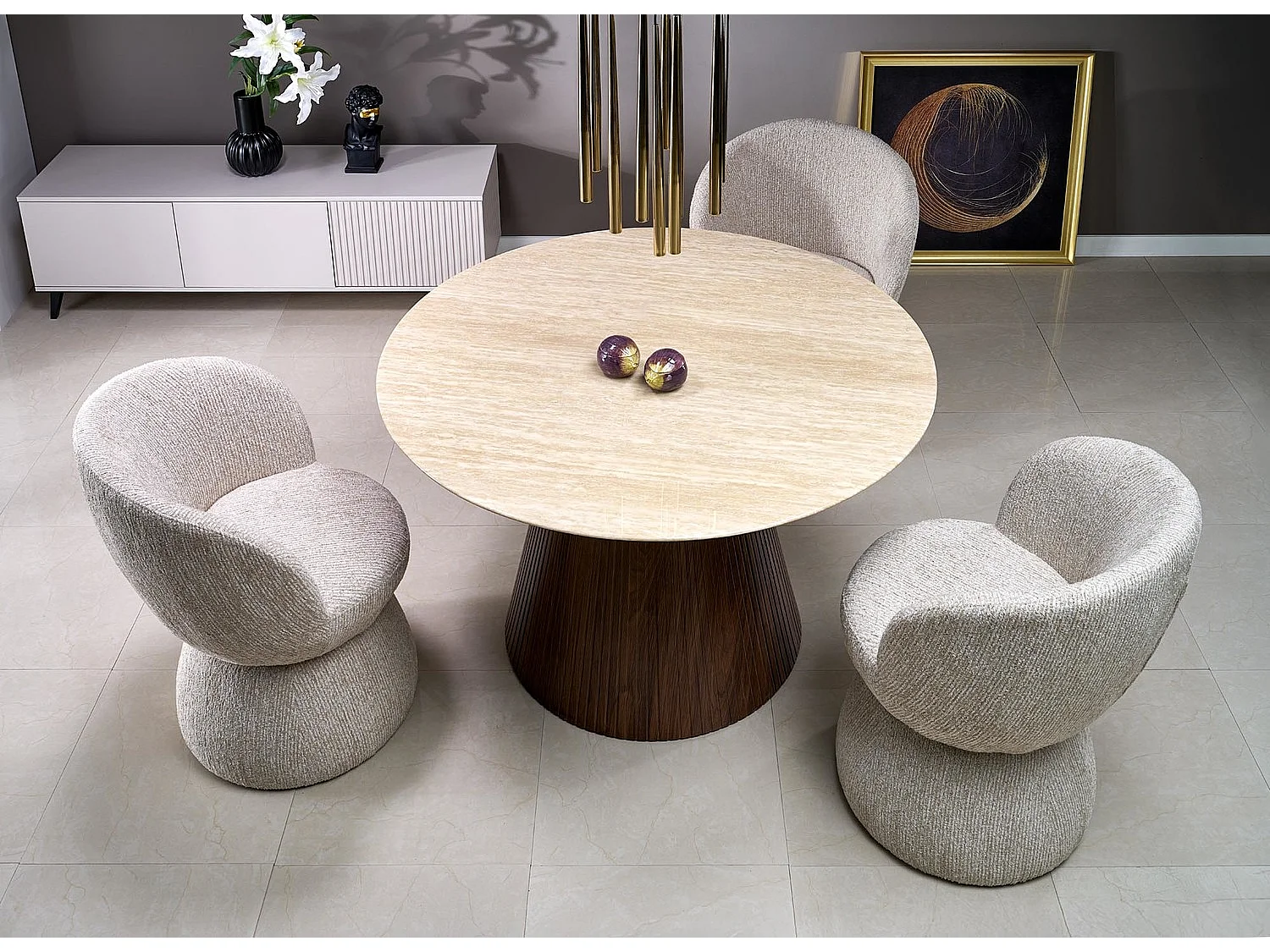 Stuhl K581/Stoffbezug/Drehfunktion/Beige