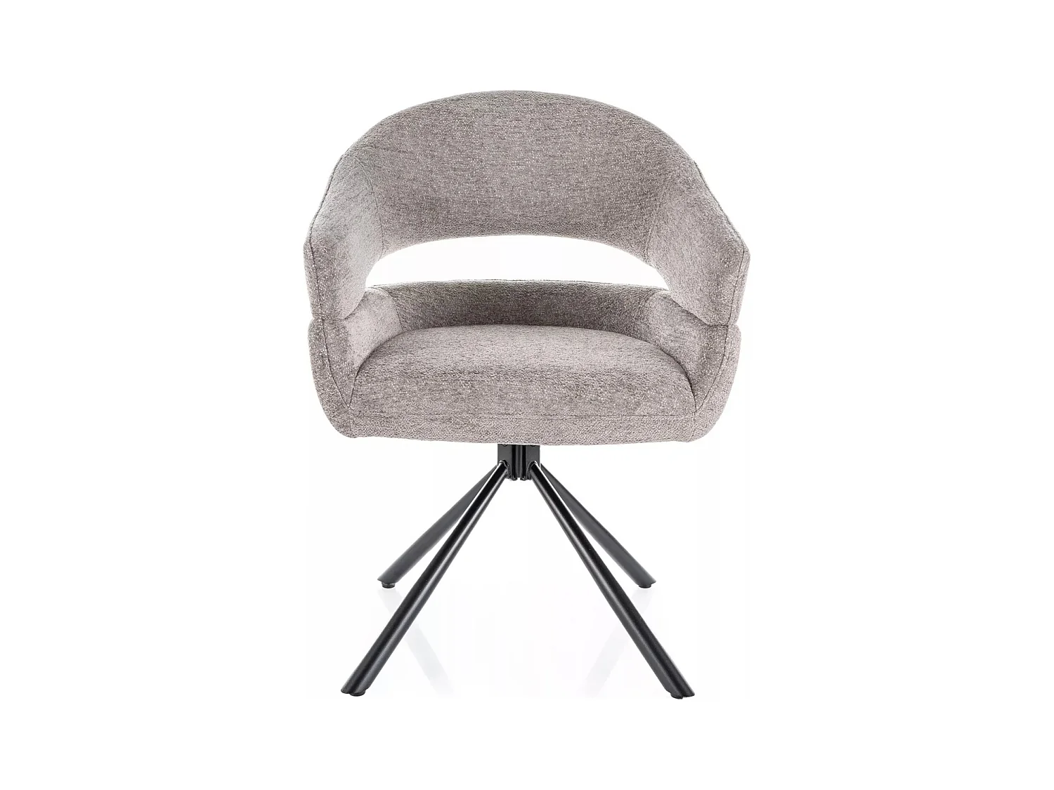 Stuhl Borgo/Rotation-180Grad/Stoffbezug&Metal/Grau