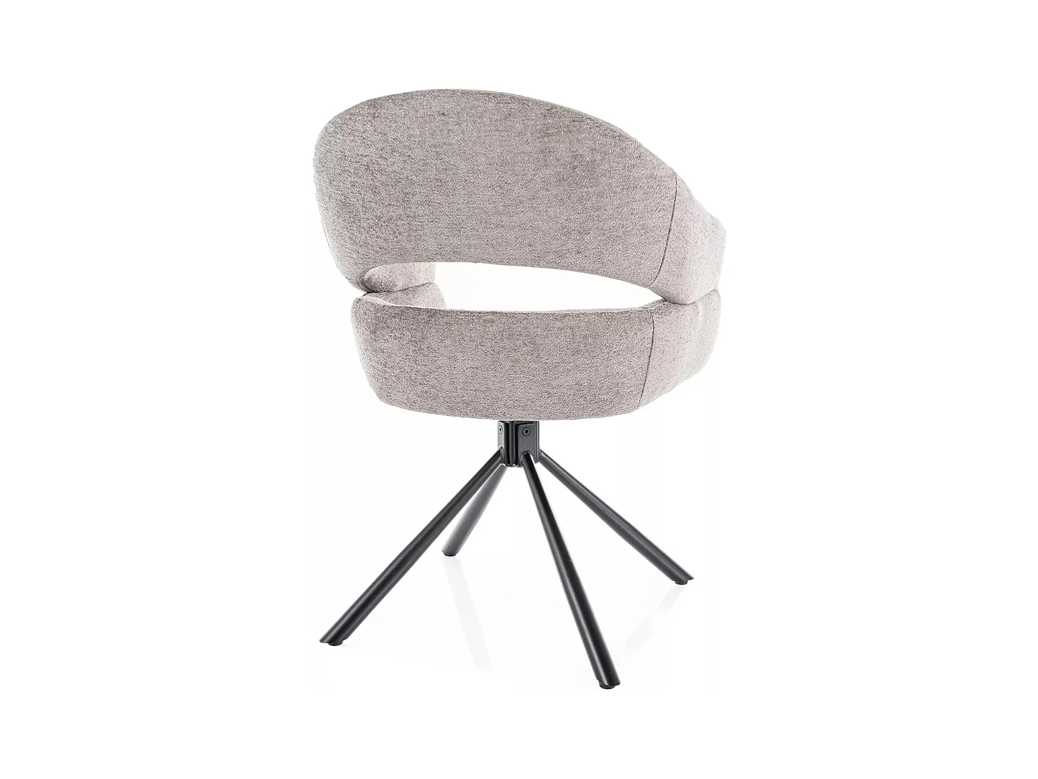 Stuhl Borgo/Rotation-180Grad/Stoffbezug&Metal/Grau