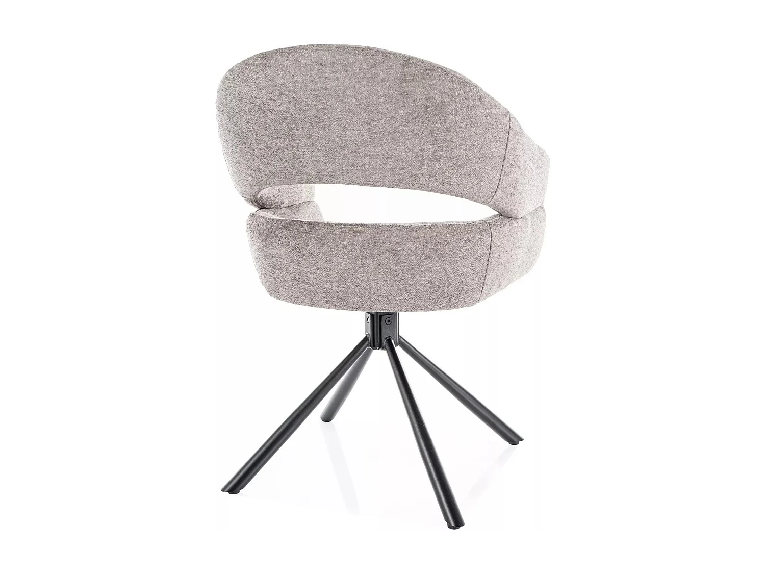 Chaise Borgo / Rotation à 180 degrés / Revêtement en tissu métallique /Gris
