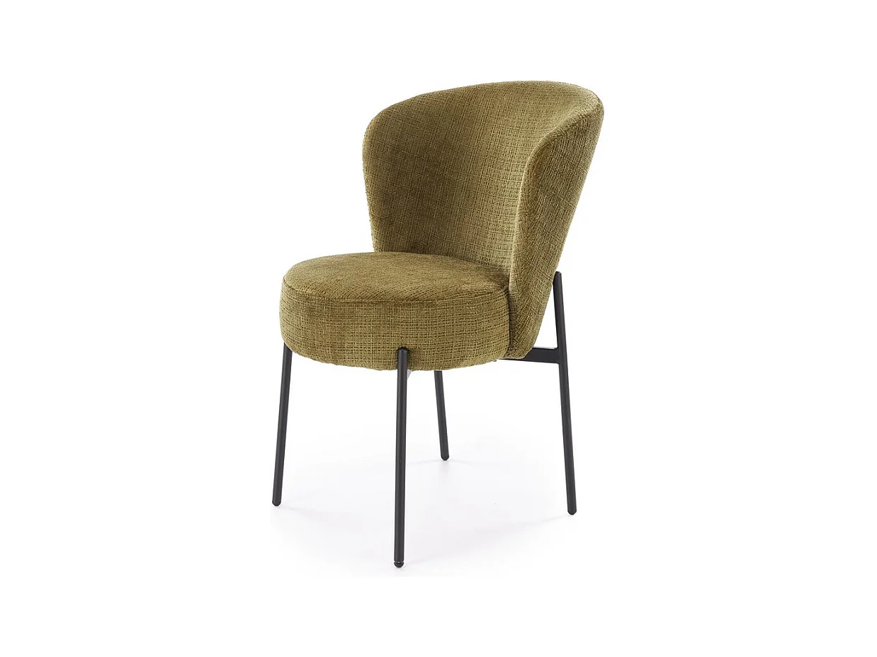 Sedia K590/Tessuto e metallo/Verde