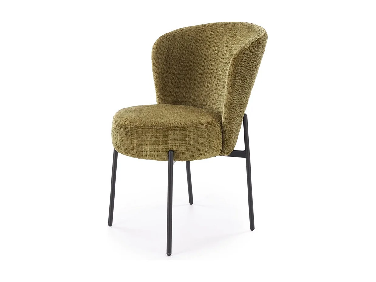 Sedia K590/Tessuto e metallo/Verde