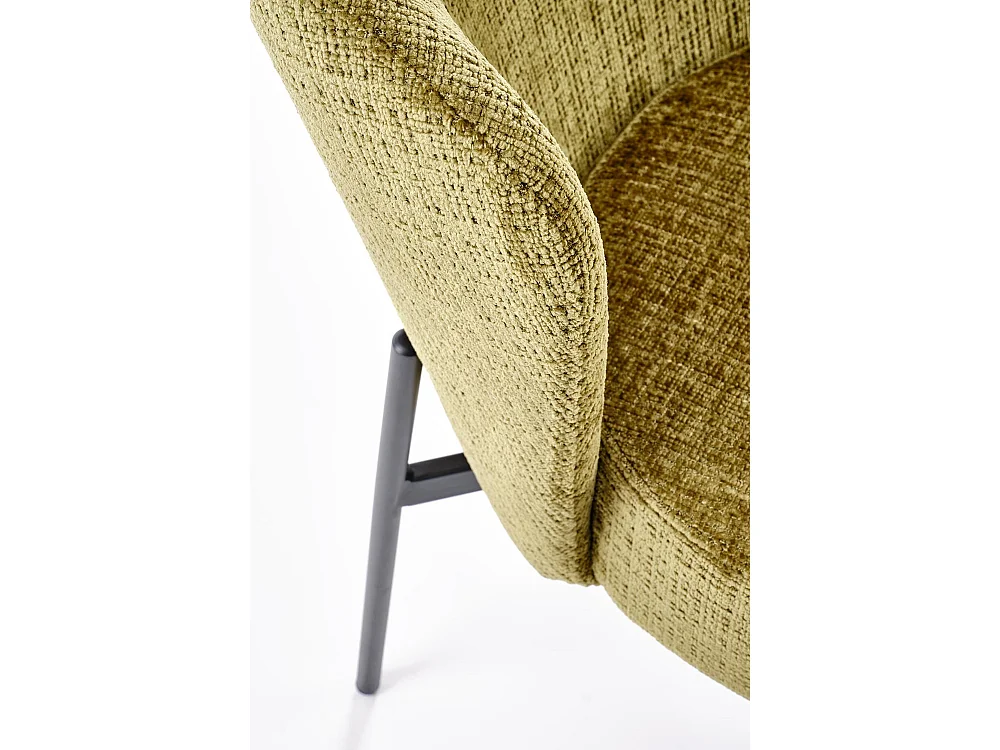 Sedia K590/Tessuto e metallo/Verde