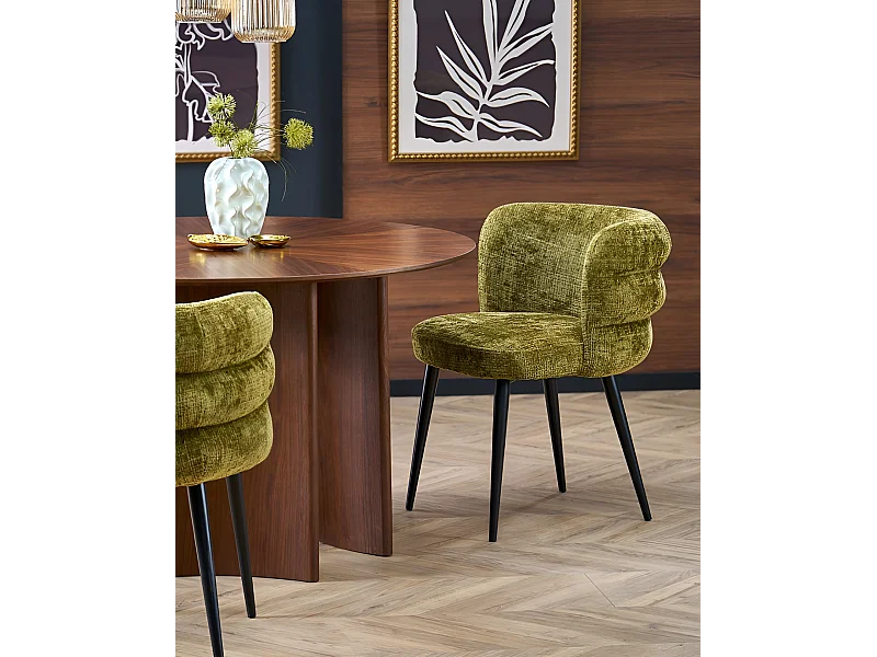 Stuhl K575/Stoffbezug&Metall/Grün