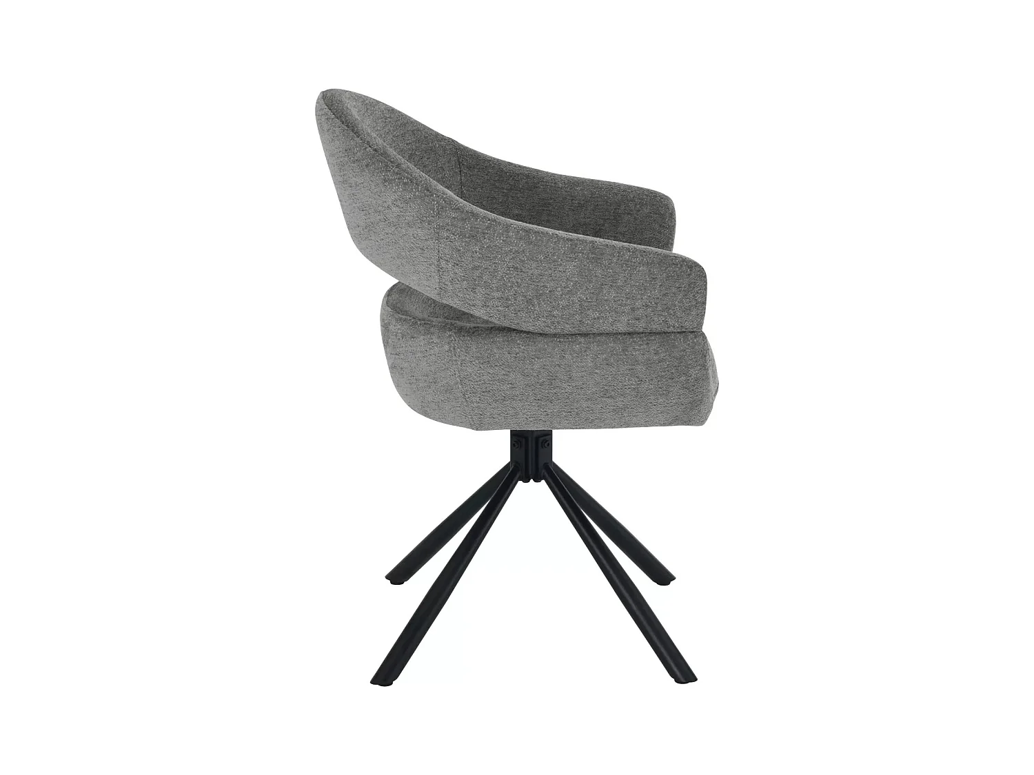 Stuhl Borgo/Rotation-180Grad/Stoffbezug&Metal/Anthrazit