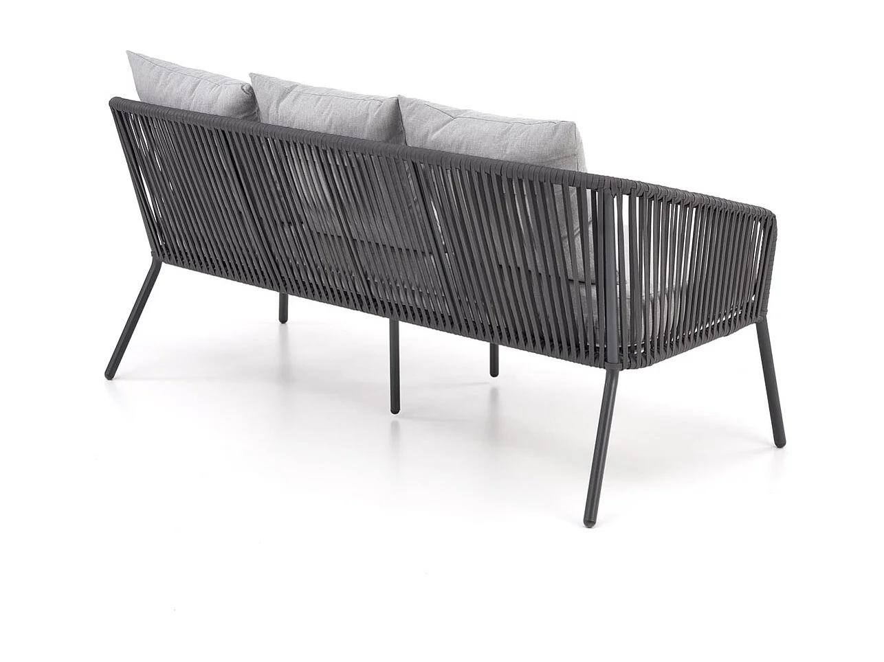 Garten Set Rocca/Stoffbezug/Metall/Schwarz&Grau