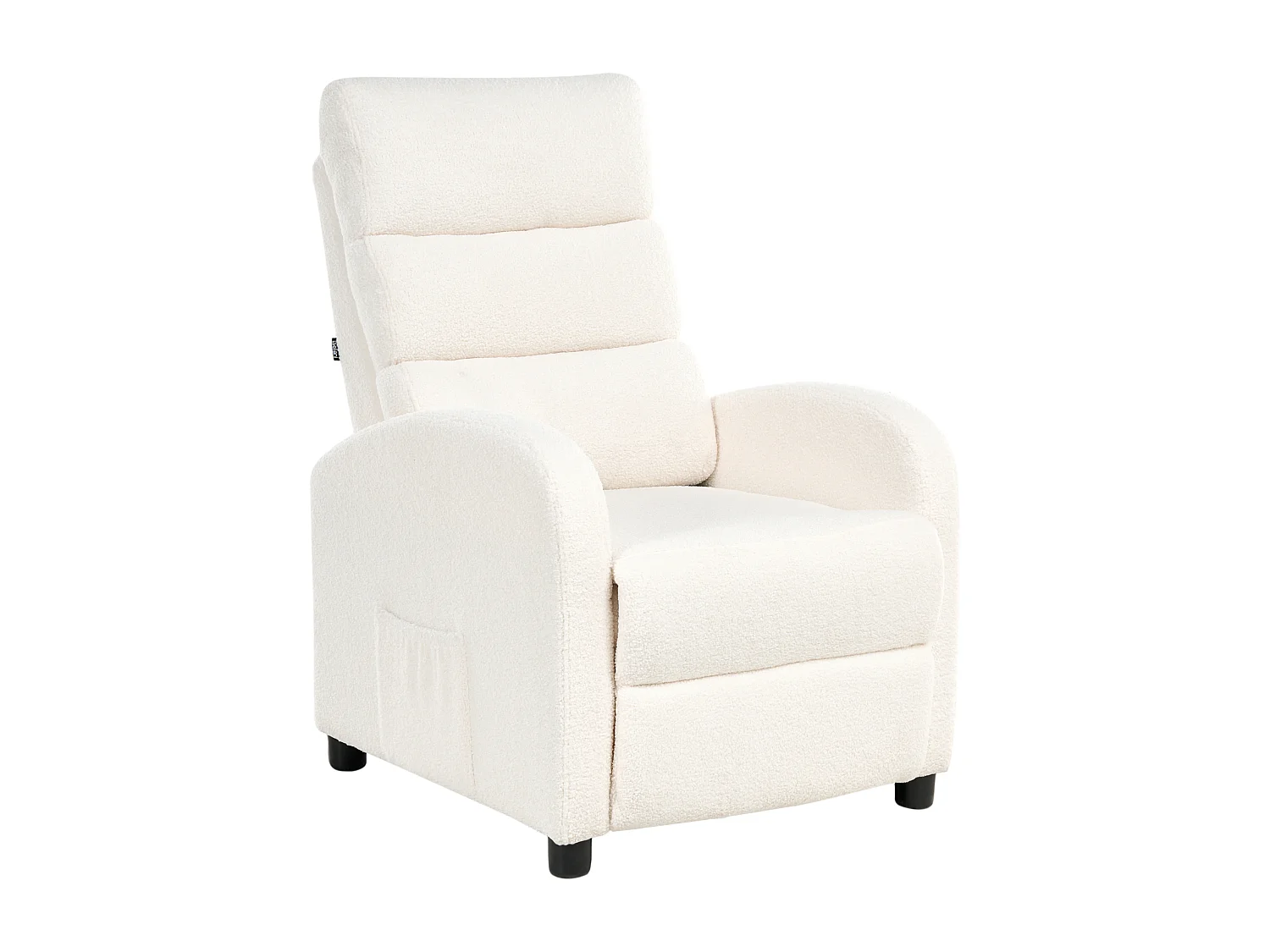 Fauteuil inclinable OTUS Repose-pieds inclus Bouclé Blanc cassé