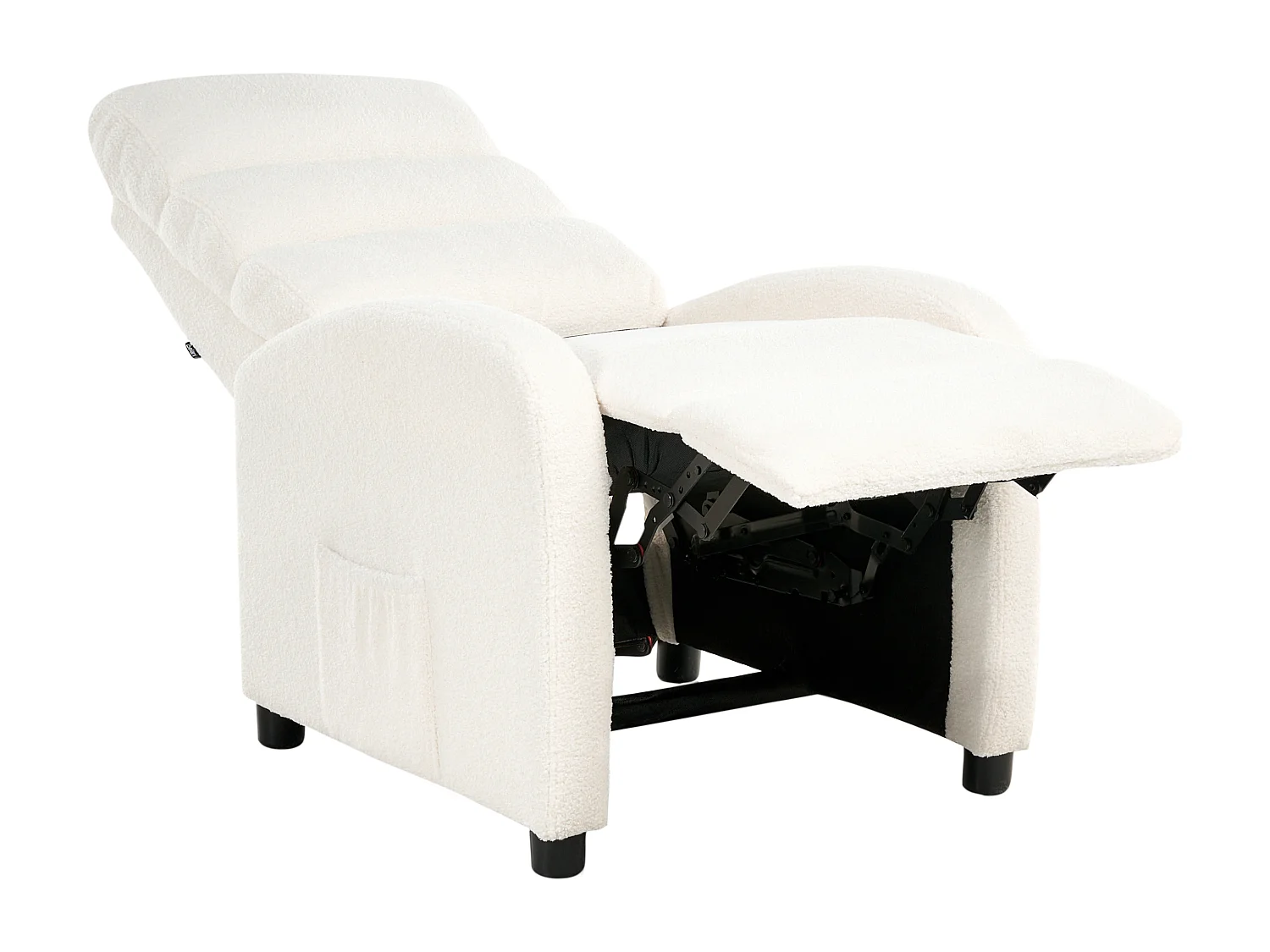 Fauteuil inclinable OTUS Repose-pieds inclus Bouclé Blanc cassé