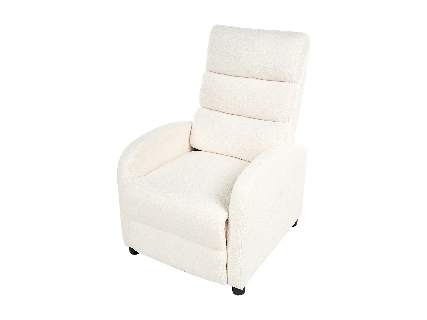 Fauteuil inclinable OTUS Repose-pieds inclus Bouclé Blanc cassé