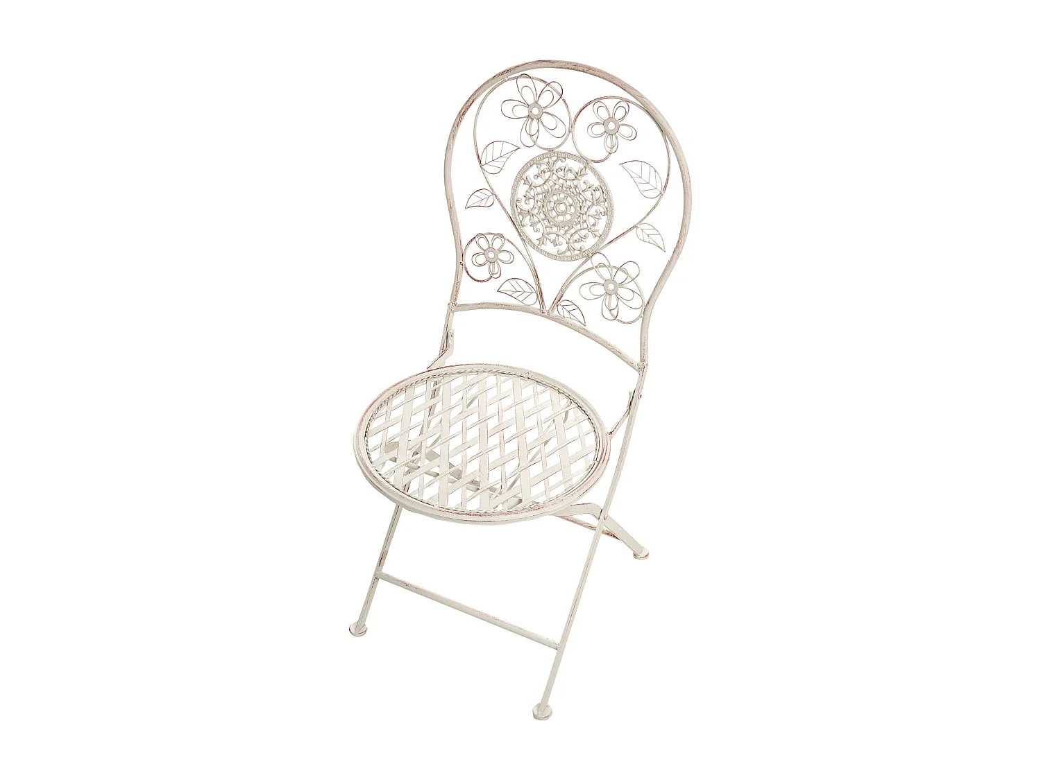 Lot de 2 chaises de jardin YAVIZA Pliant Métal Beige clair