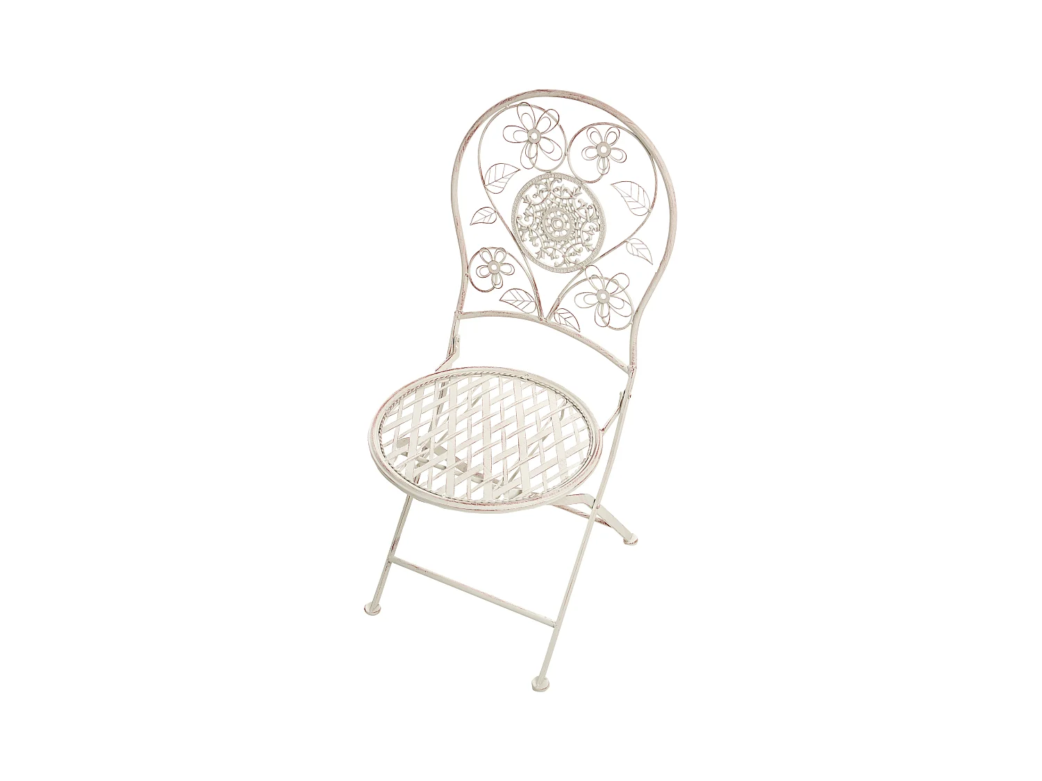 Lot de 2 chaises de jardin YAVIZA Pliant Métal Beige clair