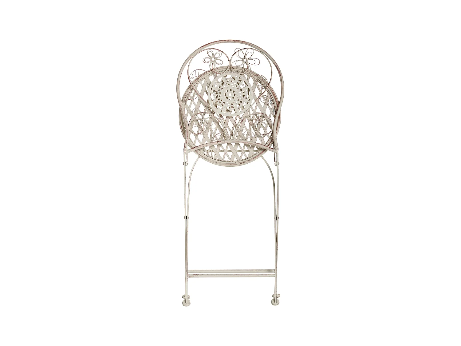Lot de 2 chaises de jardin YAVIZA Pliant Métal Beige clair