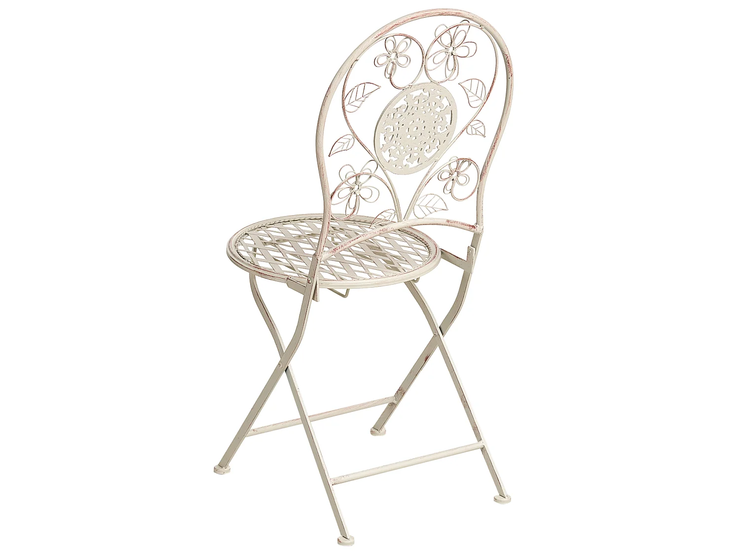 Lot de 2 chaises de jardin YAVIZA Pliant Métal Beige clair