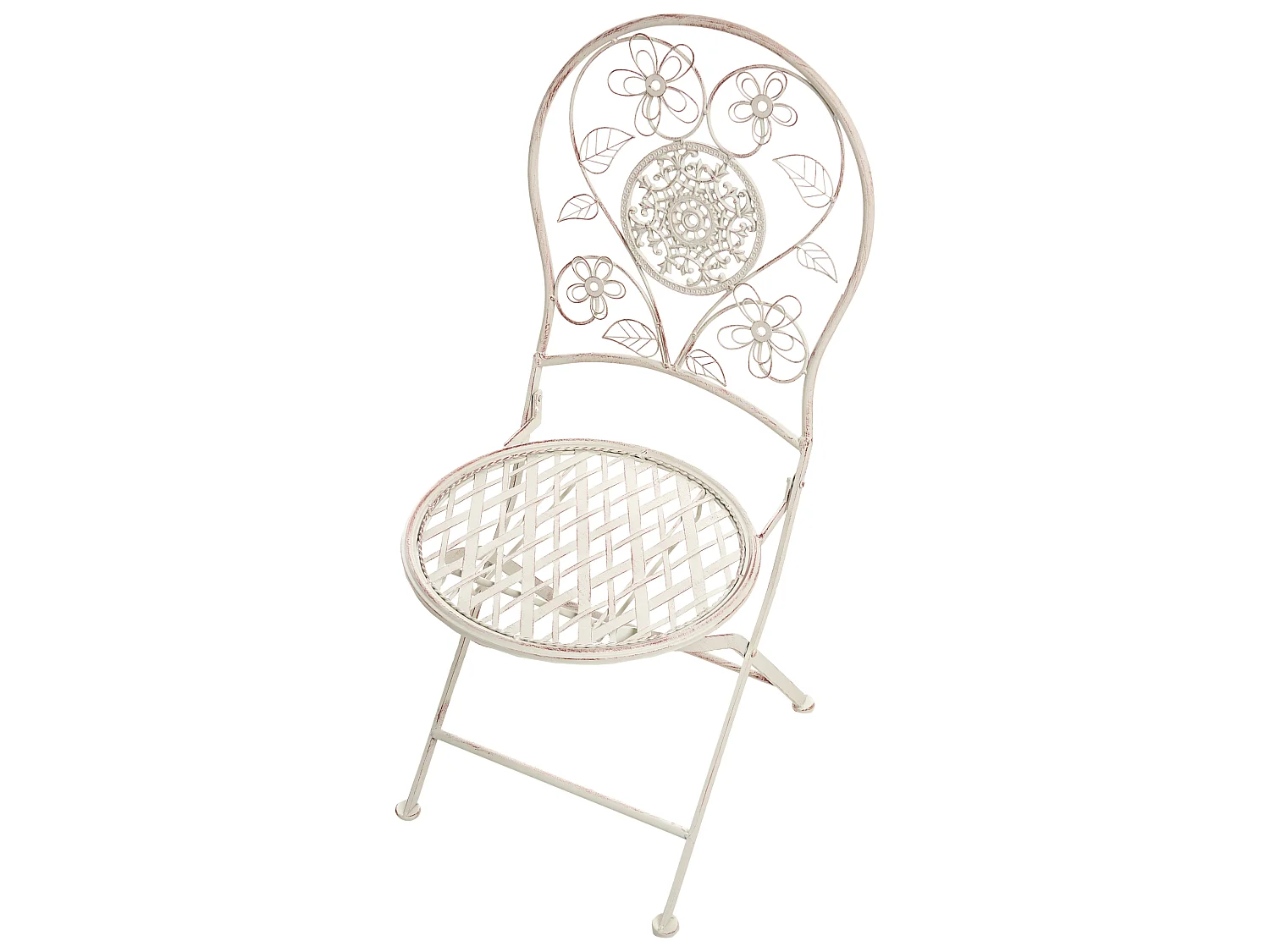 Lot de 2 chaises de jardin YAVIZA Pliant Métal Beige clair