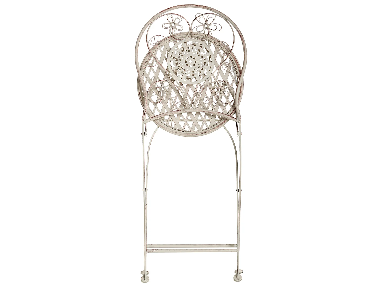 Lot de 2 chaises de jardin YAVIZA Pliant Métal Beige clair