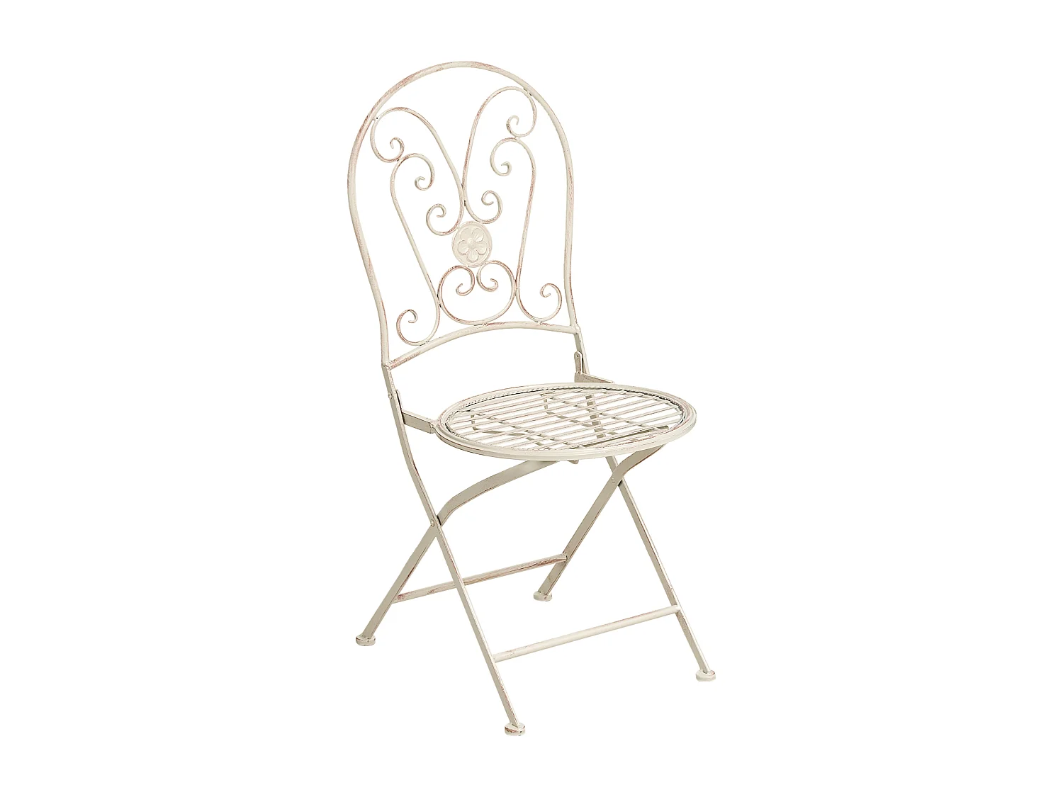 Lot de 2 chaises de jardin COGGIA Pliant Métal Beige clair