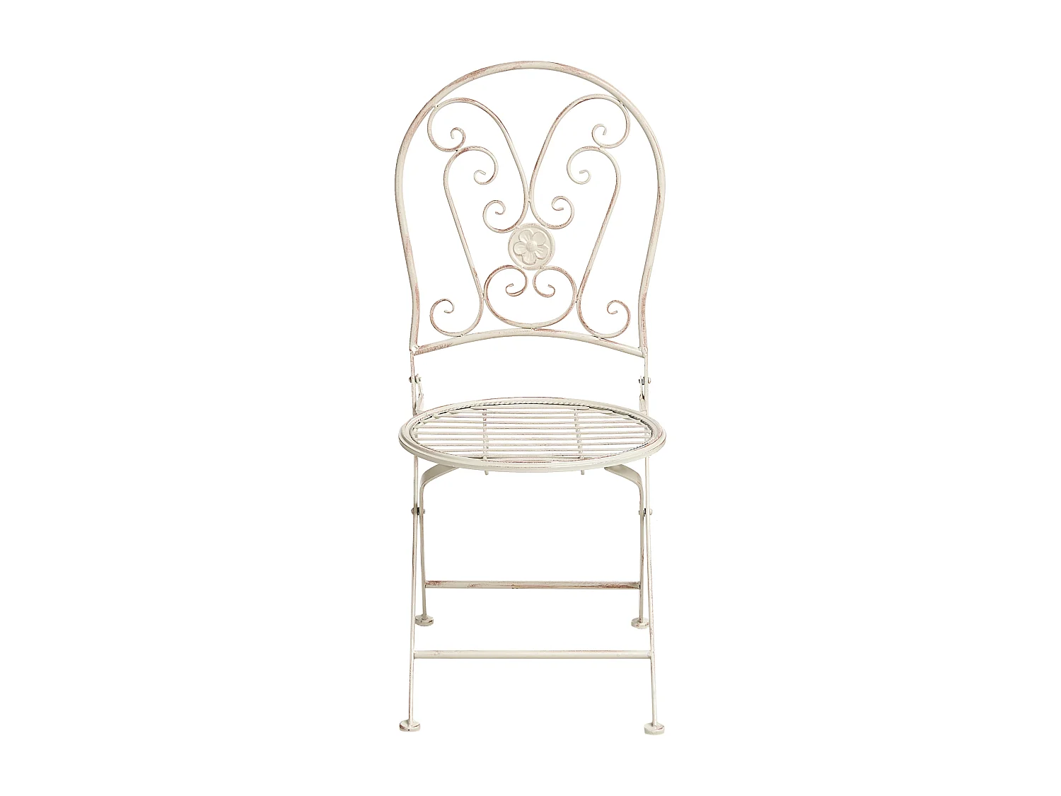 Lot de 2 chaises de jardin COGGIA Pliant Métal Beige clair