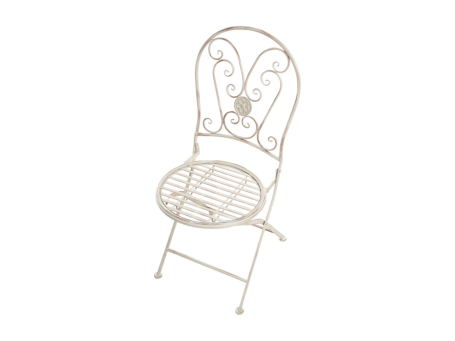 Lot de 2 chaises de jardin COGGIA Pliant Métal Beige clair